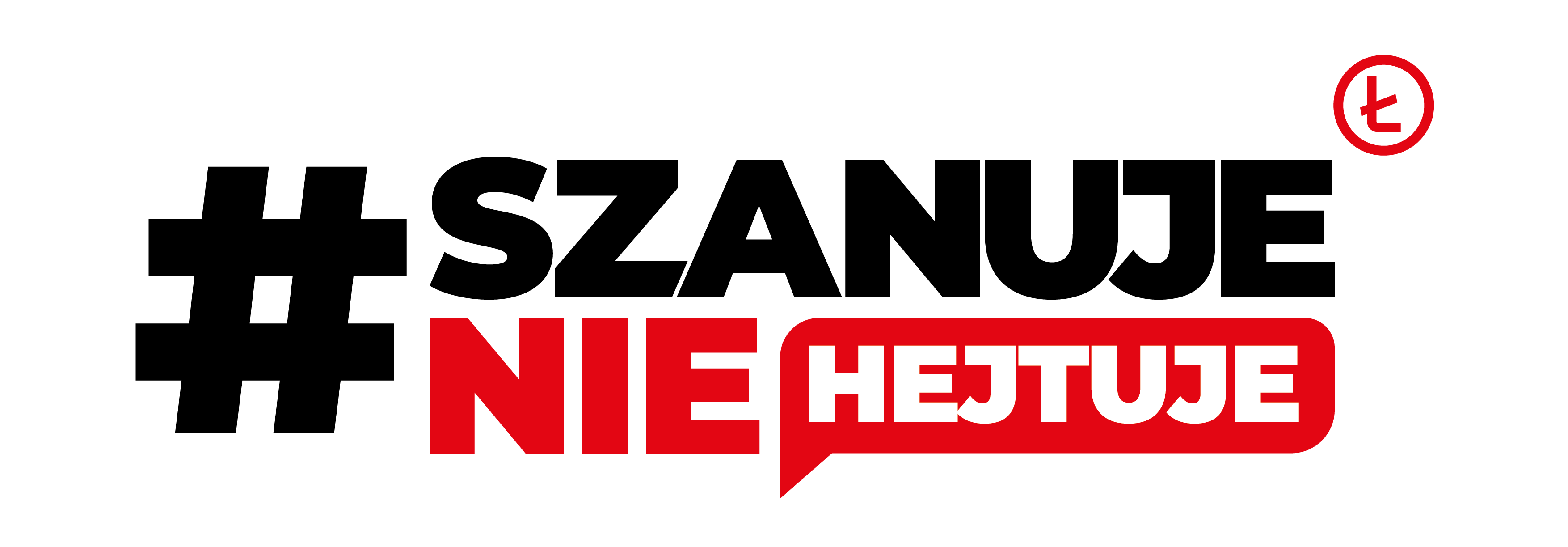 logotyp #szanuje nie hejtuje