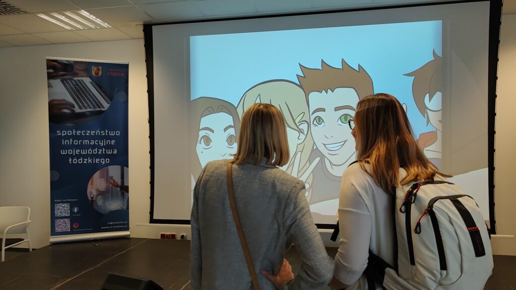 Pokaz spotu animowanego podczas konferencji #SZANUJENIEHEJTUJE